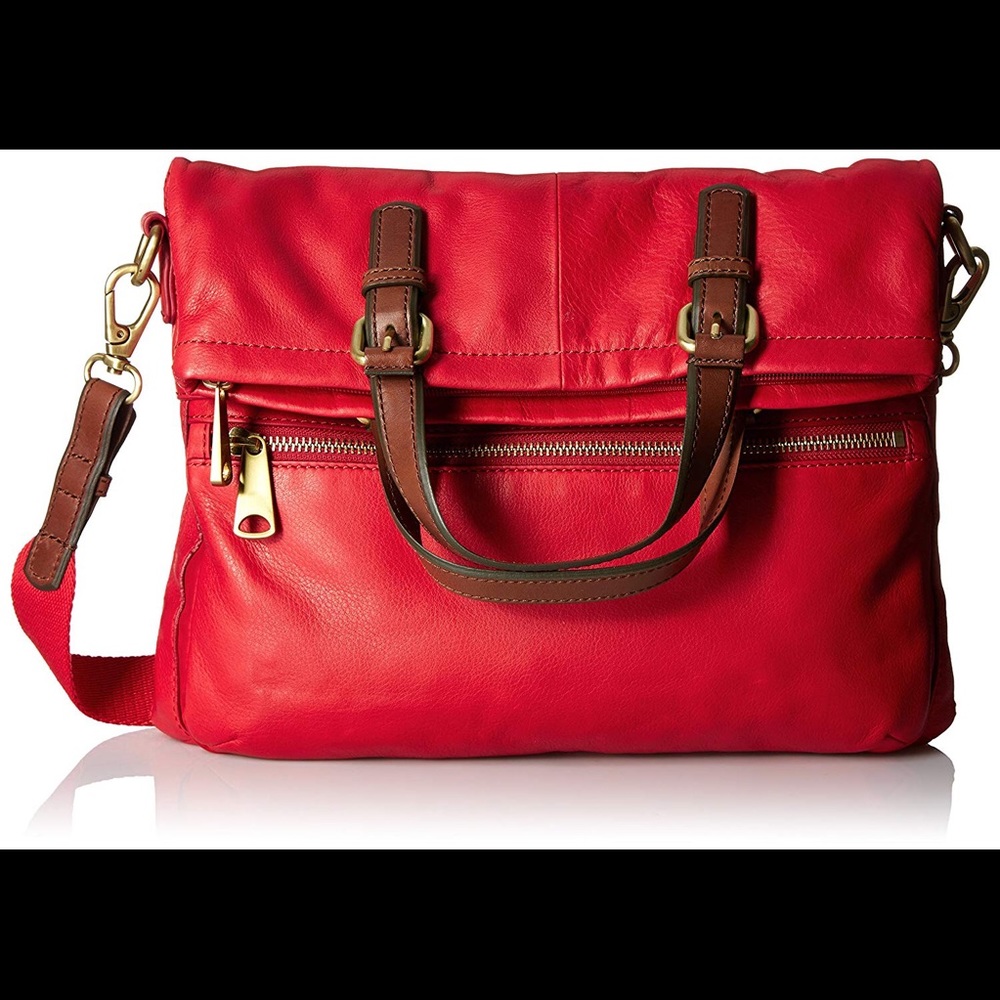 Fossil red “explorer tote”